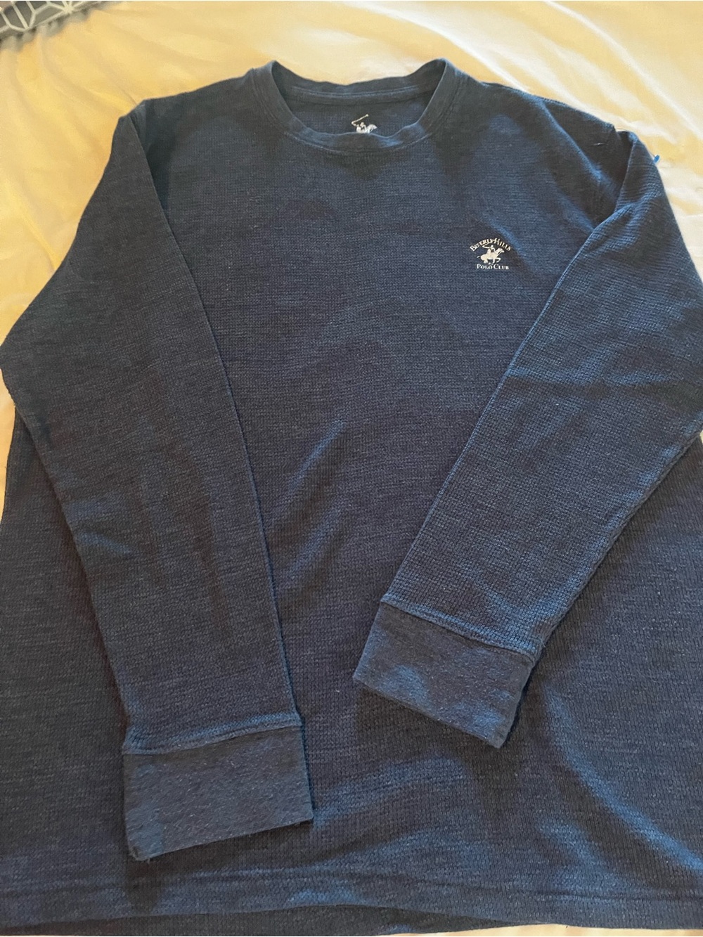 Beverly Hills Polo Club Navy Blue Long Sleeve Thermal Shirt
